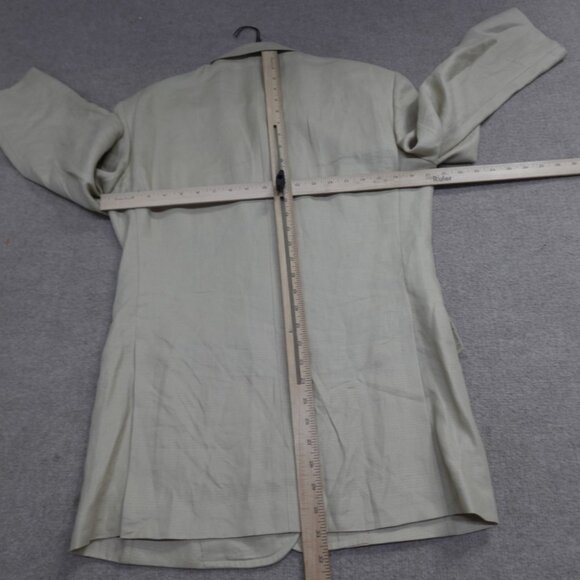 Faconnable Sport Coat 40R Beige Solid 100% Linen 3 Button Half Lined - Picture 5 of 12